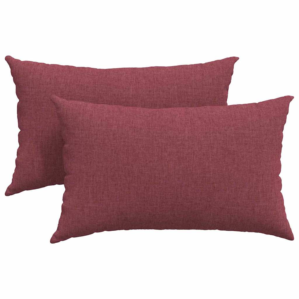 Sofa Pillows 2 pcs Wine Red 50 x 30 cm Fabric